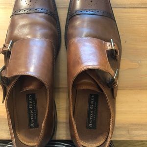 Men’s Aston Grey monk strap shoe size 10
